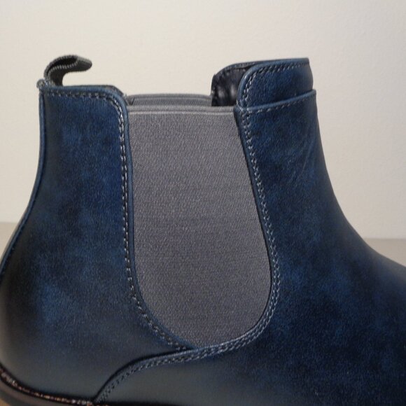 Vance Co. Size 8 Wide / LANDON / Navy / Chelsea Dress Boots / New Men\'s Shoes main image 9